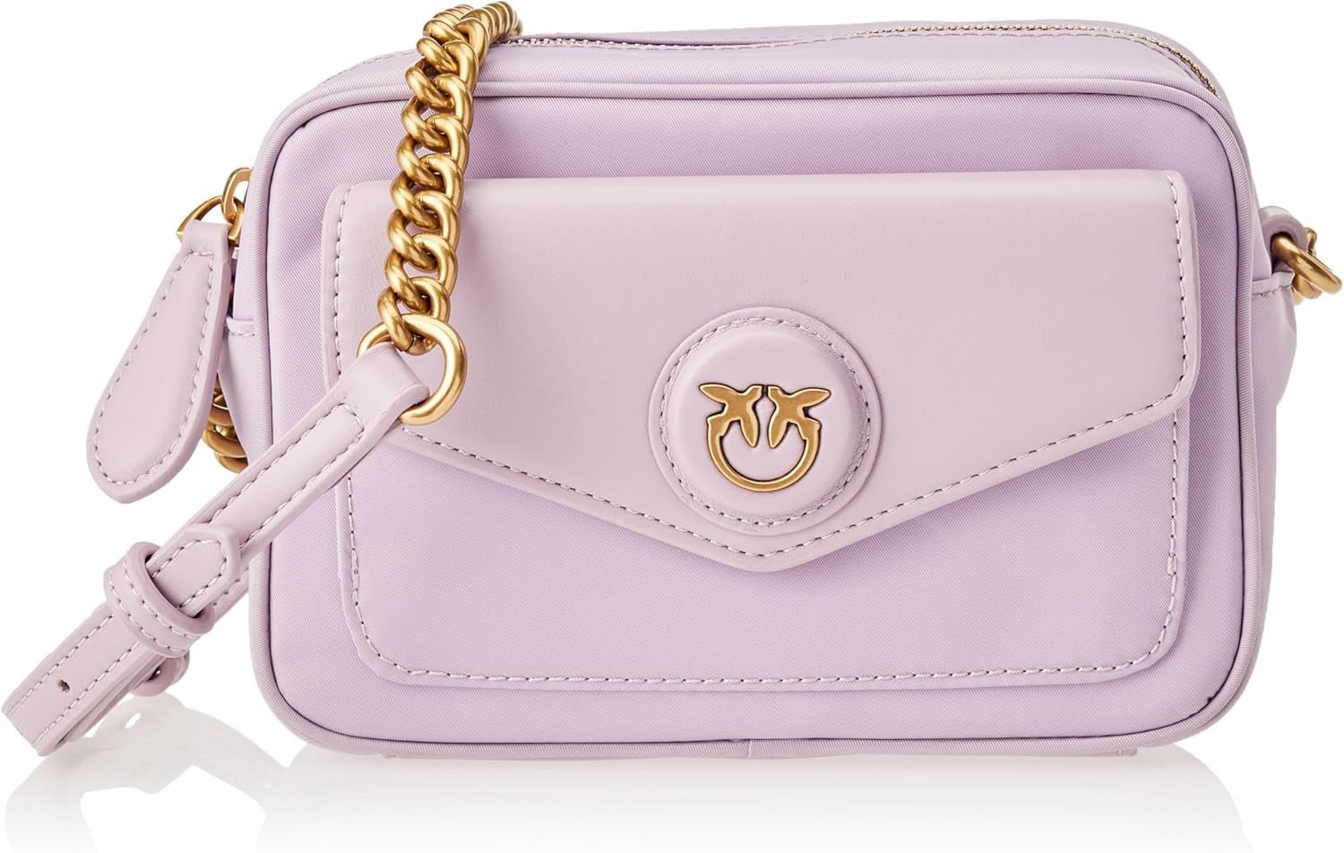 Pinko Nyllo Gate Camera CASE Reciclat NYLO Genti Femei Naty Shop Y48Q_Tulip violet- aur antic