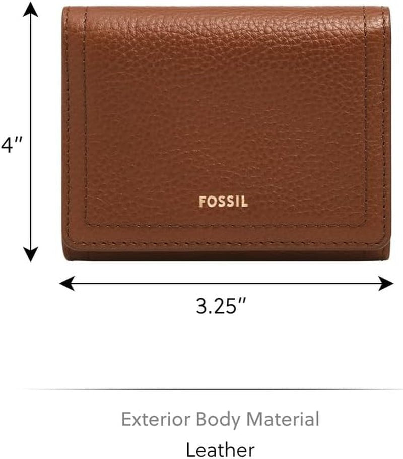 Portofel Fossil Logan Tri-Fold pentru femei, maro Portofel Femei Naty Shop