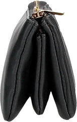 Portofel Pepe Jeans Aurora trei compartimente negru 17.5 x 9.5 x 2 cm piele artificială Portofel Femei Naty Shop