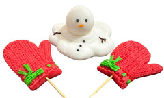 Set 3 decoratiuni comestibile din zahar, Craciun Nati Shop