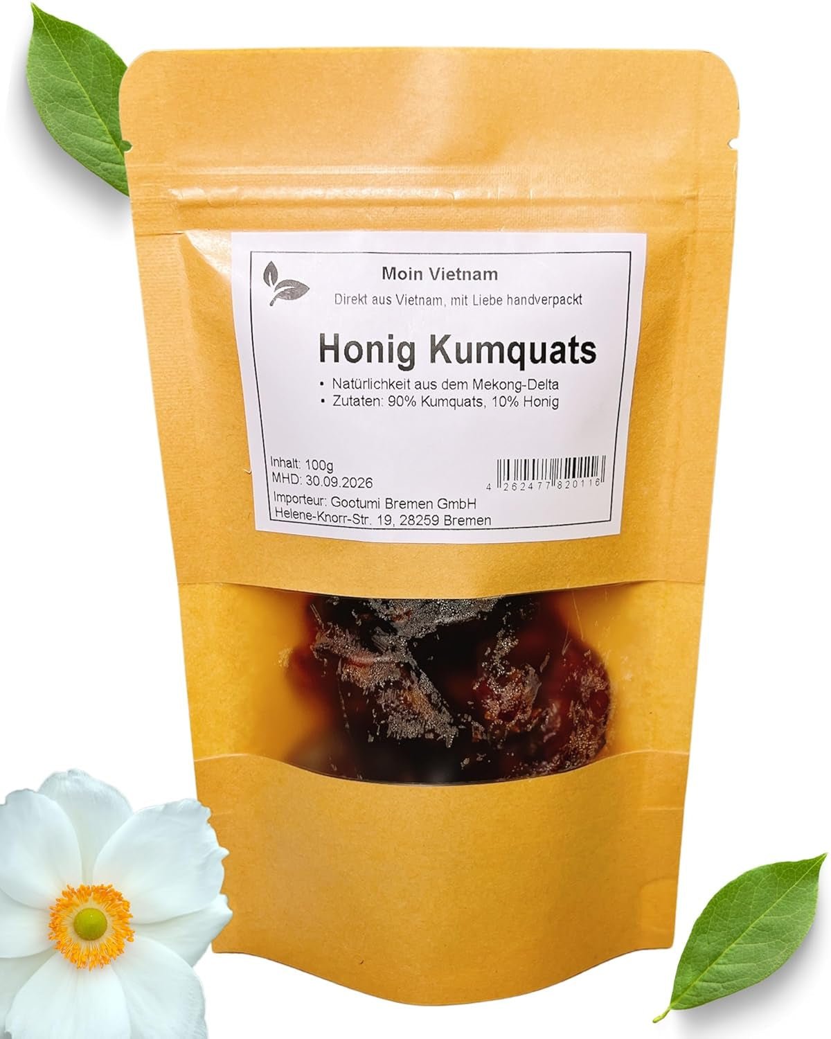 SOFT MANGO - Felii moi de mango uscat din Vietnam - Aromă fructată și exotică - Vitaminele Power A, C, E - Vegan - Punguță stand-up 100g Mango uscat Produse deshidratate Naty Shop 100G Miere kumquat