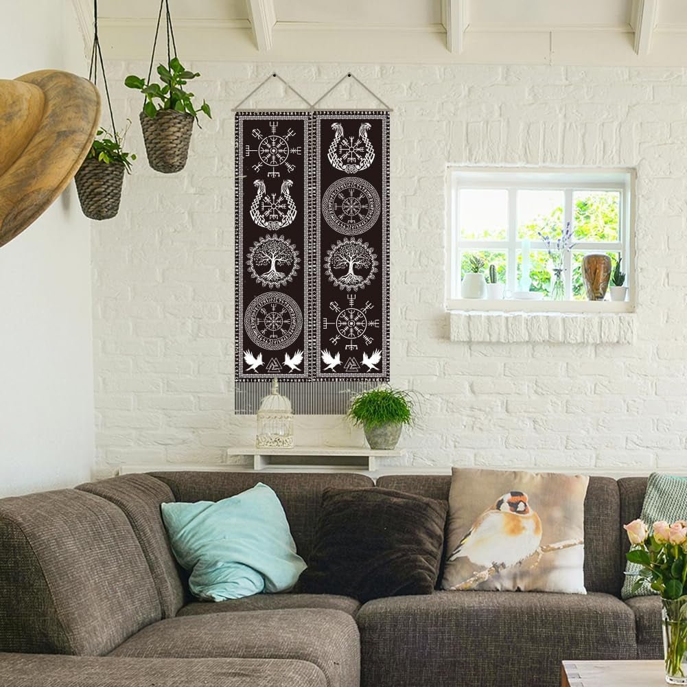 Tapiserie ahandmaker simbol viking copacul vietii rune Casa - Accesorii si Decoratiuni Naty Shop