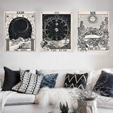 Tapiserie alishomtll tarot set soare luna stele Casa - Accesorii si Decoratiuni Naty Shop Set de tarot (alb și negru) 40 X 50 Cm