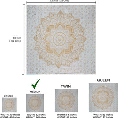 Tapiserie aur metalic mandala bumbac indian plaja arunca Casa - Accesorii si Decoratiuni Naty Shop