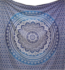 Tapiserie indiana mandala albastru estetica decorarea camerei Casa - Accesorii si Decoratiuni Naty Shop Default Title