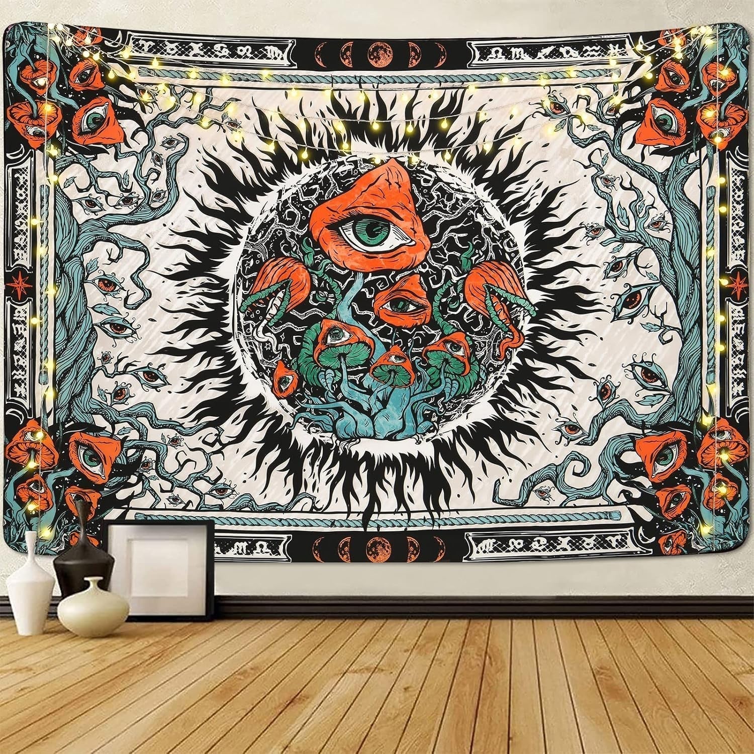 Tapiserie yrendenge ciuperci arderea soarelui panza hippie eyes Casa - Accesorii si Decoratiuni Naty Shop Multi 150X130Cm