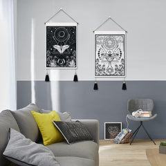 Tapiserie yugarlibi 2pcs tapiserii mici hanging luna soarele Casa - Accesorii si Decoratiuni Naty Shop