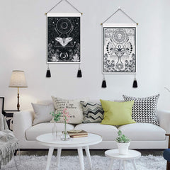 Tapiserie yugarlibi 2pcs tapiserii mici hanging luna soarele Casa - Accesorii si Decoratiuni Naty Shop