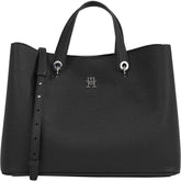Tommy Hilfiger satchel sac emblemă detașabil curea de umăr Genti Femei Naty Shop Negru (negru)