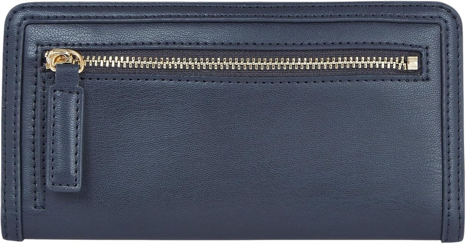 Tommy Hilfiger TH MONOTYPE LARGE SLIM WALLET Portofel pentru femei, Blue (Space Blue), OS Portofel Femei Naty Shop