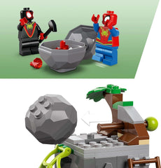 LEGO Marvel Spideys team på en redningsmission i Dino Truck Building Legetøjsvogn til superhelte Adventuresæt til børn 4+ Spidey og hans supervenner 11199 byggesæt Besuche den LEGO-Store