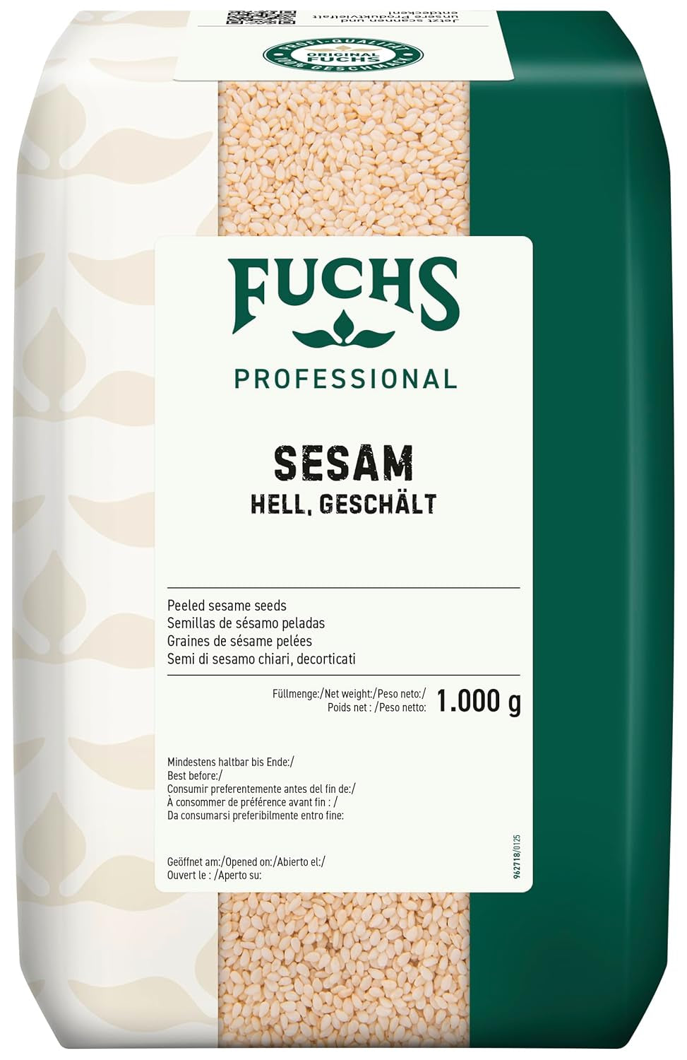 - Sesam helvede | Zum Zubereiten af ​​Sushi, Würzen af ​​Wokgerichten eller as Topping | Profi-Qualität für Großverbraucher und Gastronomie | 1 kg im genbrugspose