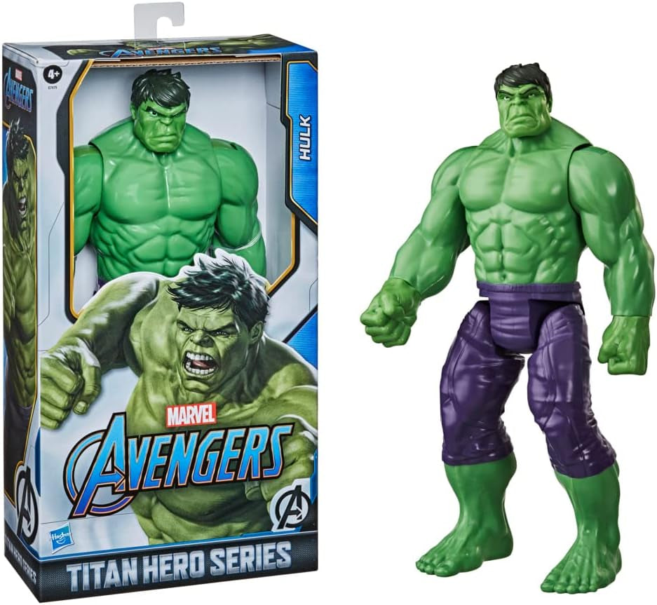 Hasbro E74755L2 Marvel Avengers Titan Hero Series Blast Gear Deluxe Hulk Action Figur 30 cm Stor Marvel Comics inspireret legetøj til børn 4+ actionfigurer Naty Shop