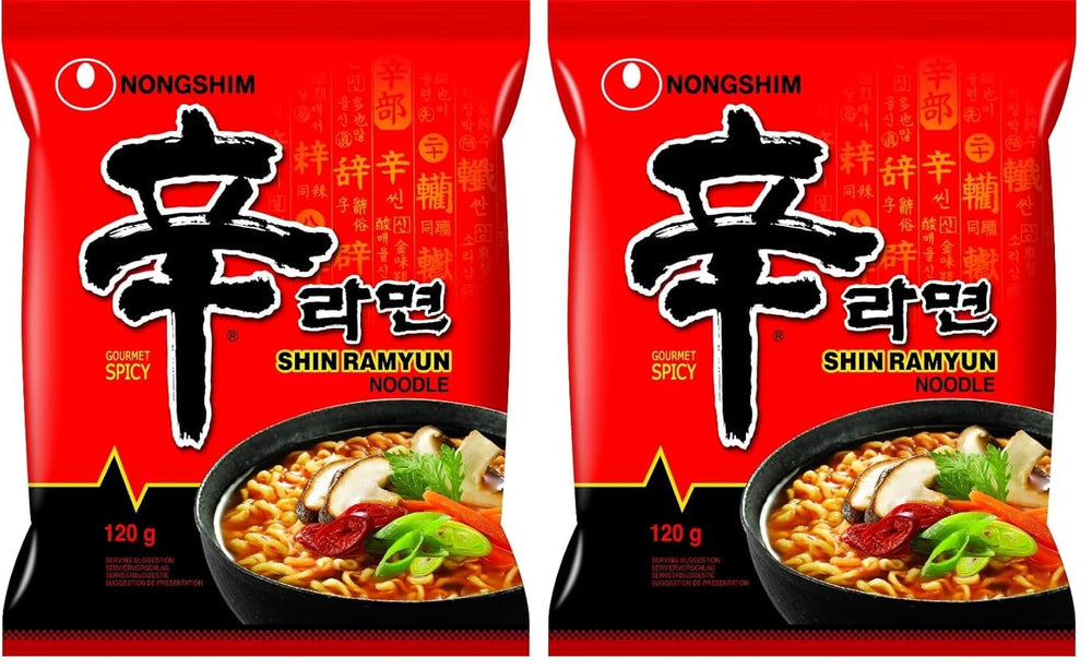 Nongshim - Shin Ramyun Instant Nudles - Multi Pack (20 x 120 g) - Produktdesign kan variere