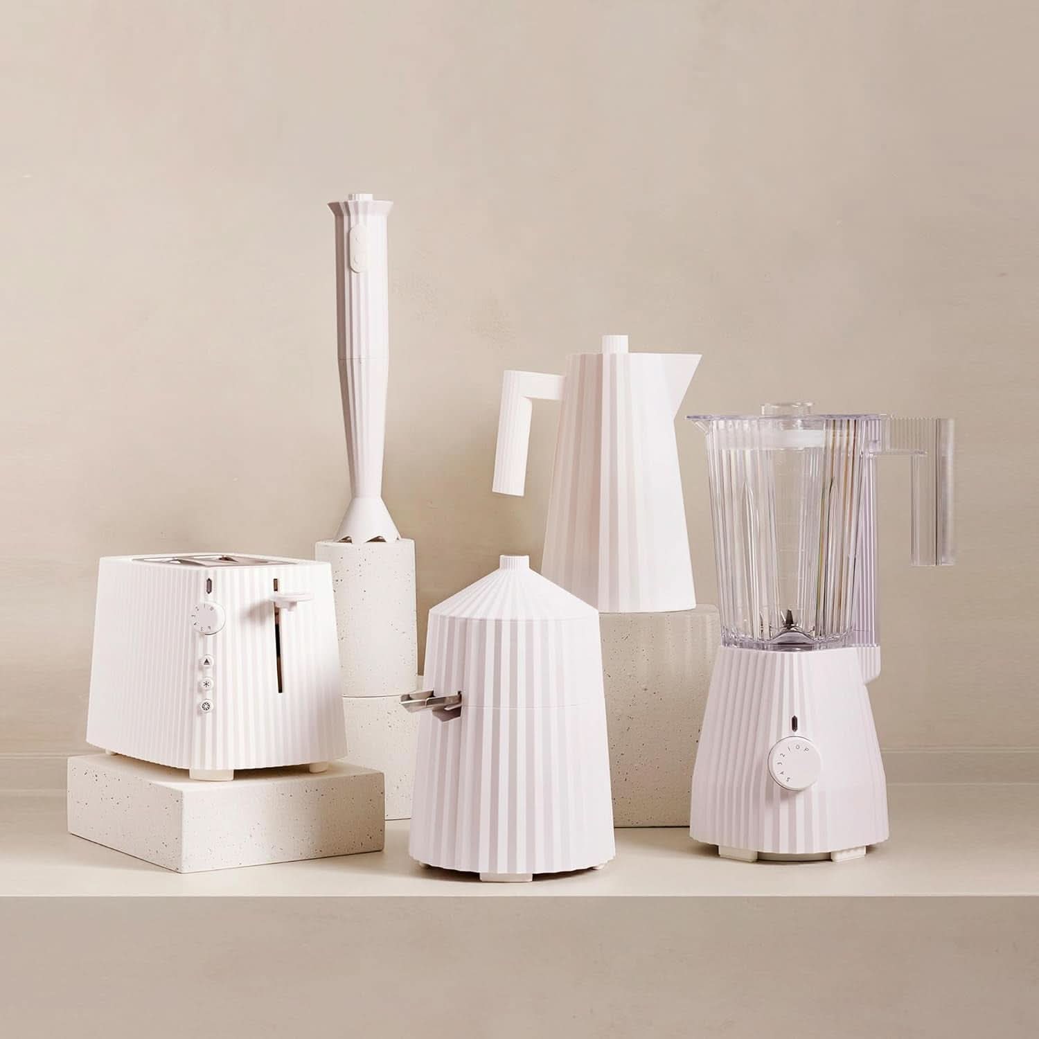 Alessi Plissé MDL09 W - Blender med en gradueret karaffel, termoplastisk harpiks, Kitchen Naty Shop
