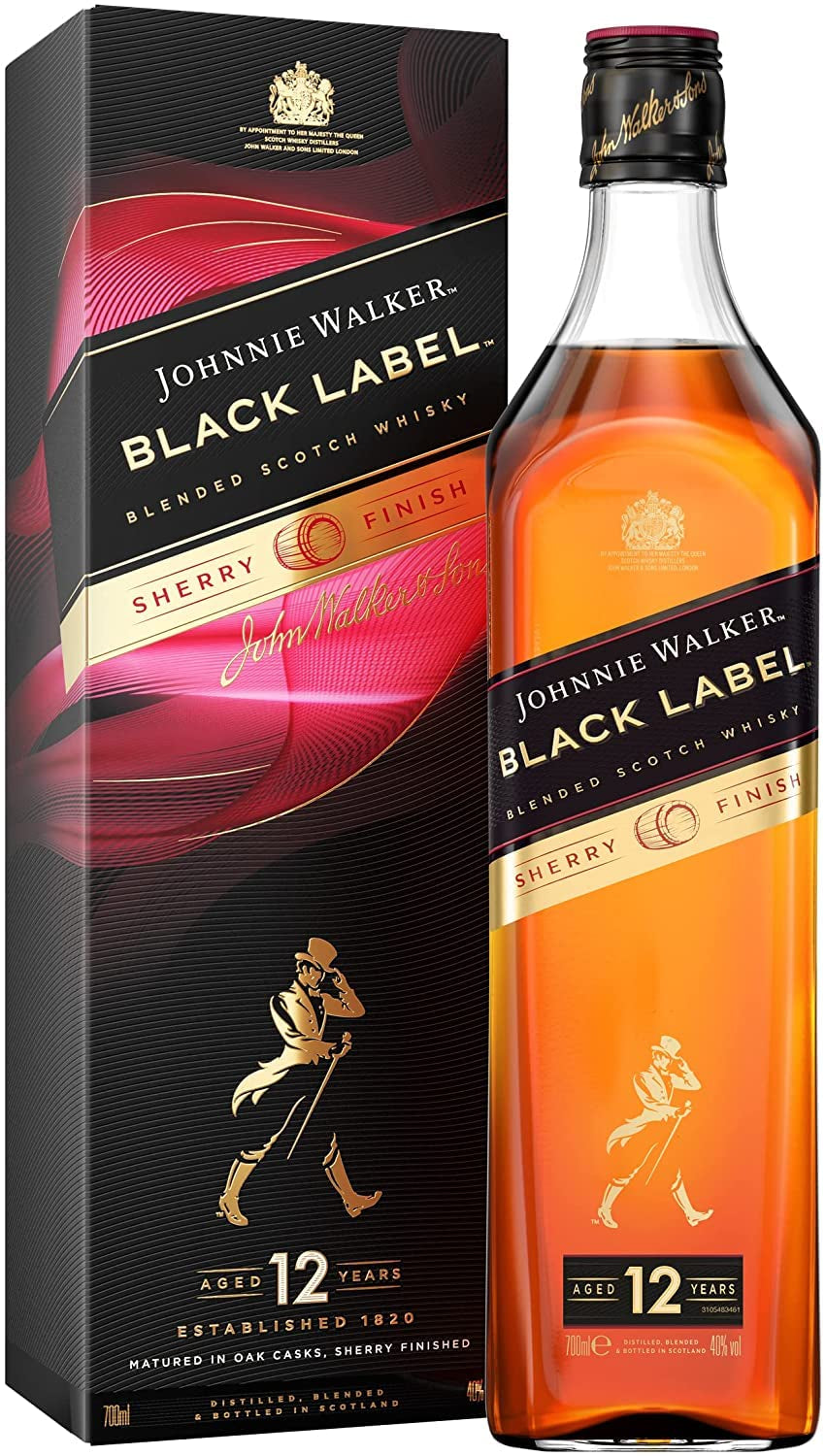 LINDOR chokoladekugler med hasselnødder, 1 kg pose + Johnnie Walker sherryfade 0,7 liter