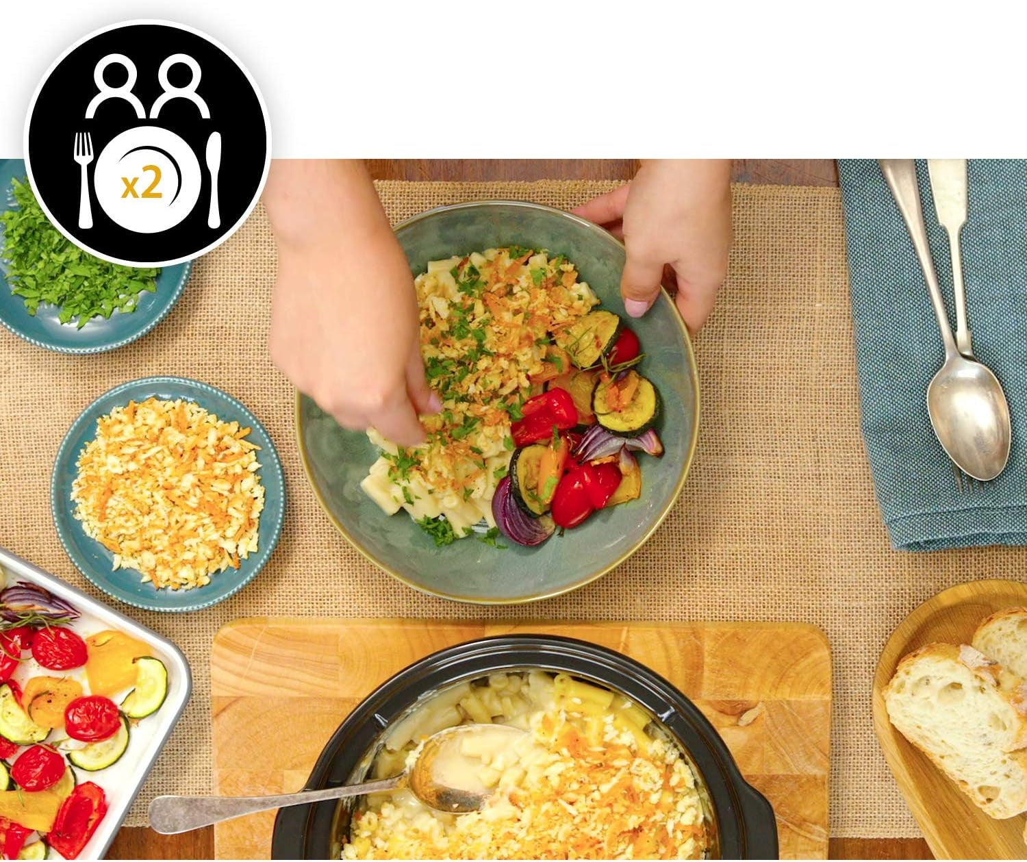 Slow cooker digital Crockpot, holde varm funktion, 2,4 liter (1-2 personer) Slow Cooker Naty Shop