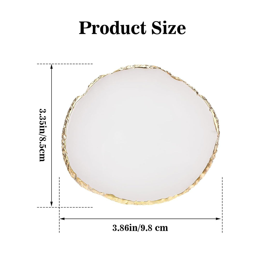 Maniküre Gemalt Palette Nail Art Palette Kunstharz Nagelkunst Nail Art Make up Paletten Nagelmalerei Display Fach Kosmetik Mischwerkzeuge (Weiß)