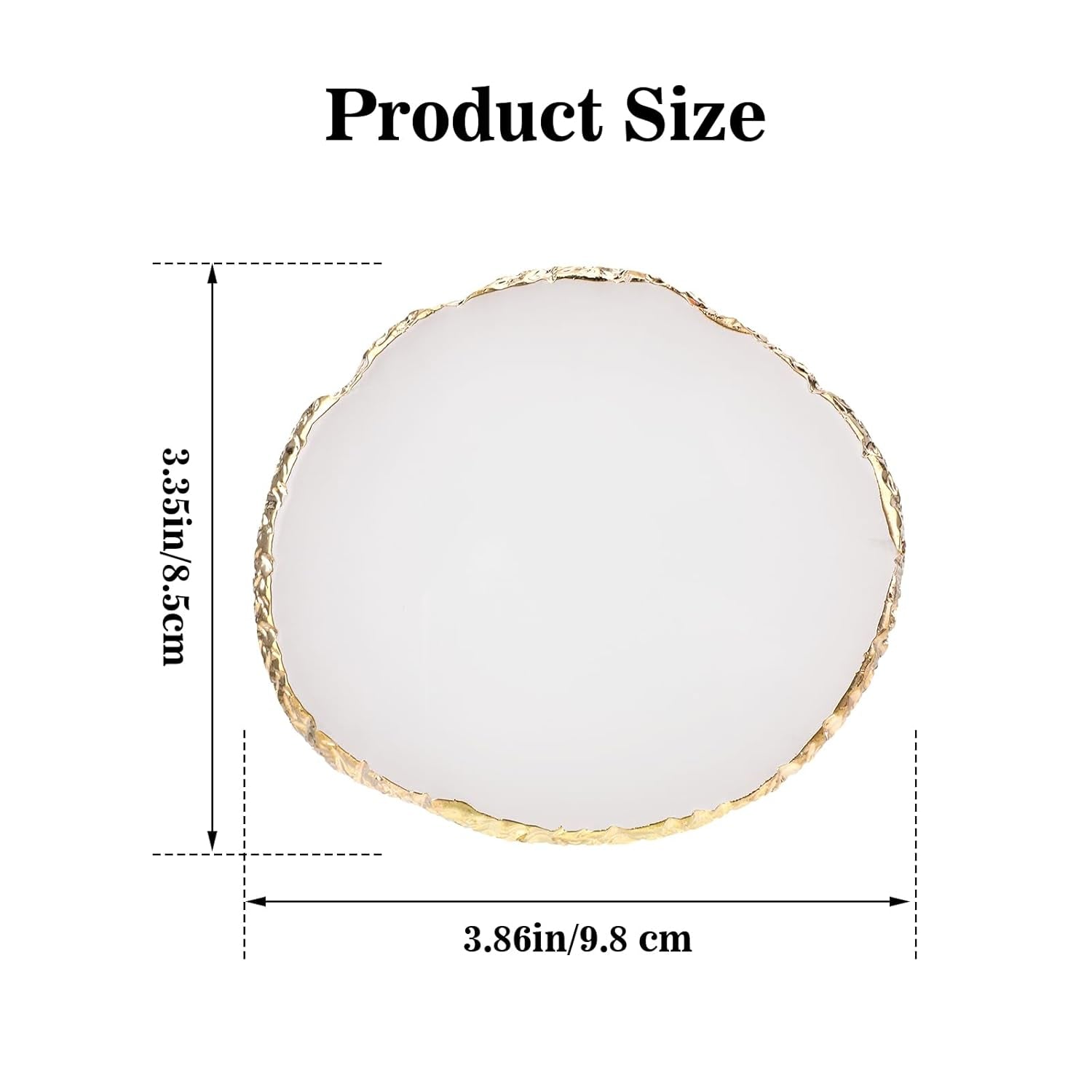 Maniküre Gemalt Palette Nail Art Palette Kunstharz Nagelkunst Nail Art Make up Paletten Nagelmalerei Display Fach Kosmetik Mischwerkzeuge (Weiß)