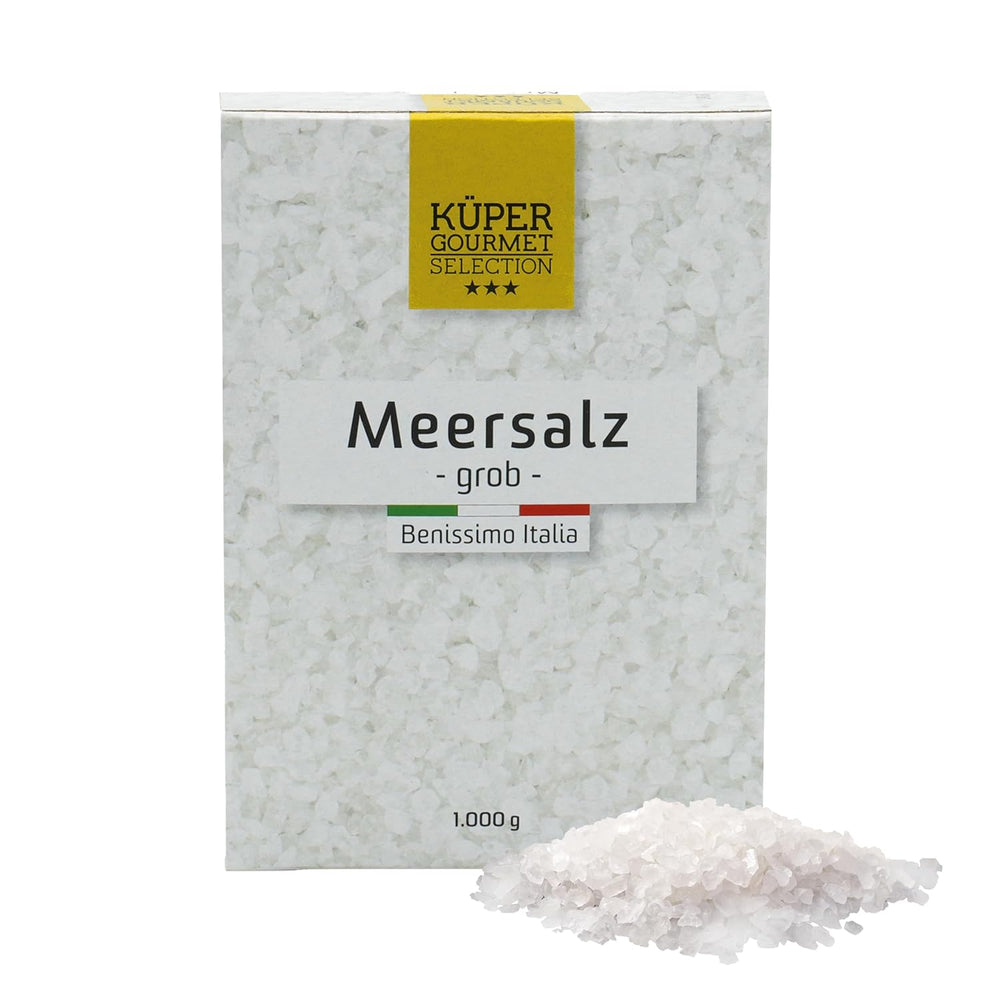 Küper Selection Meersalz - 1000 g groft salt til krydderier og forfining - ohne Zusätze eller Chemical Nachbehandlung