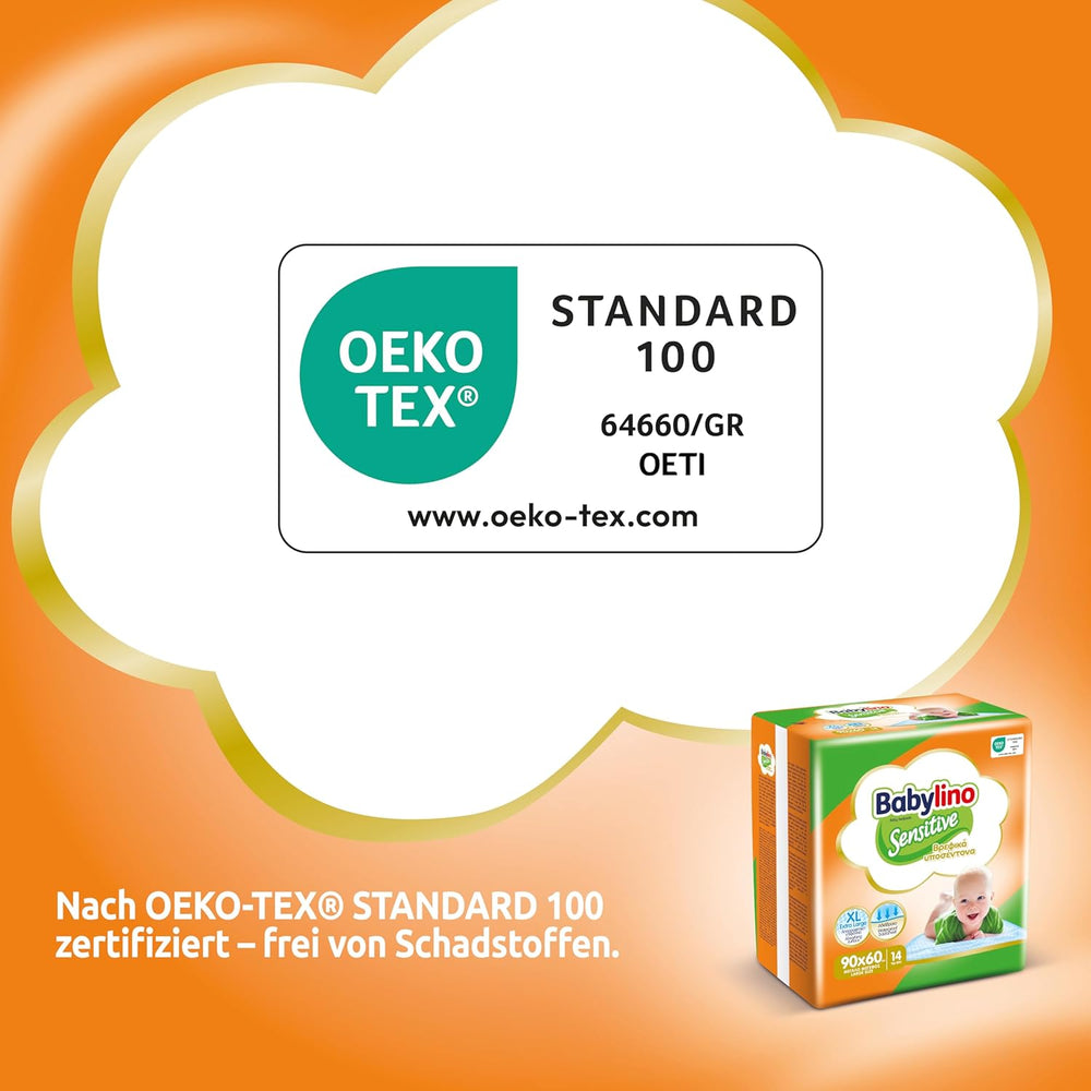 Følsomme vådservietter, 90 x 60 cm, ekstra absorberende, 14 stk