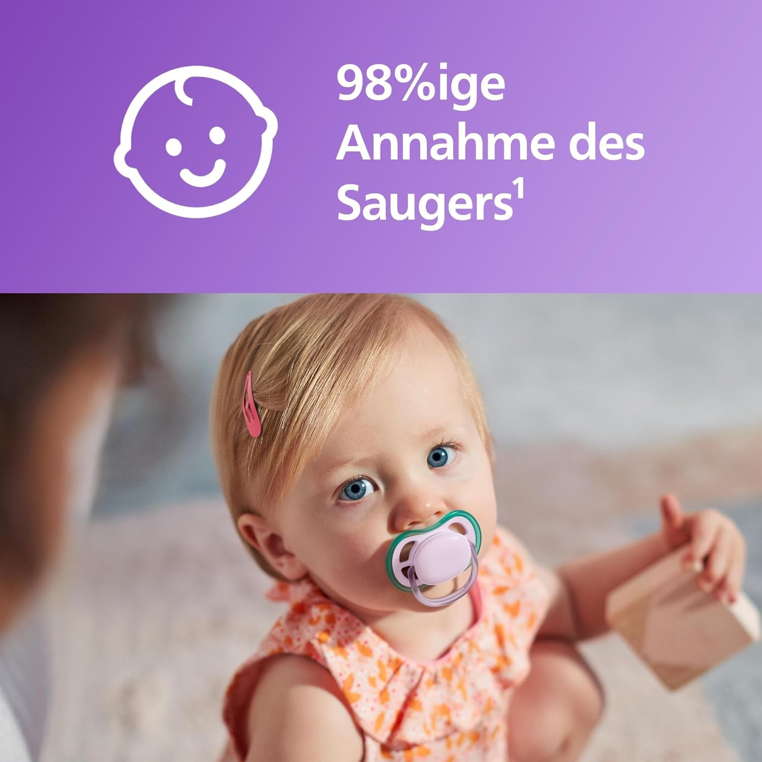 Suzete Philips AVENT ultra air – Suzete ușoare și respirabile pentru bebeluși cu vârsta cuprinsă între 0 și 6 luni, fără BPA, cu recipient de transport ca sterilizator, pachet de 2, model SCF085/24