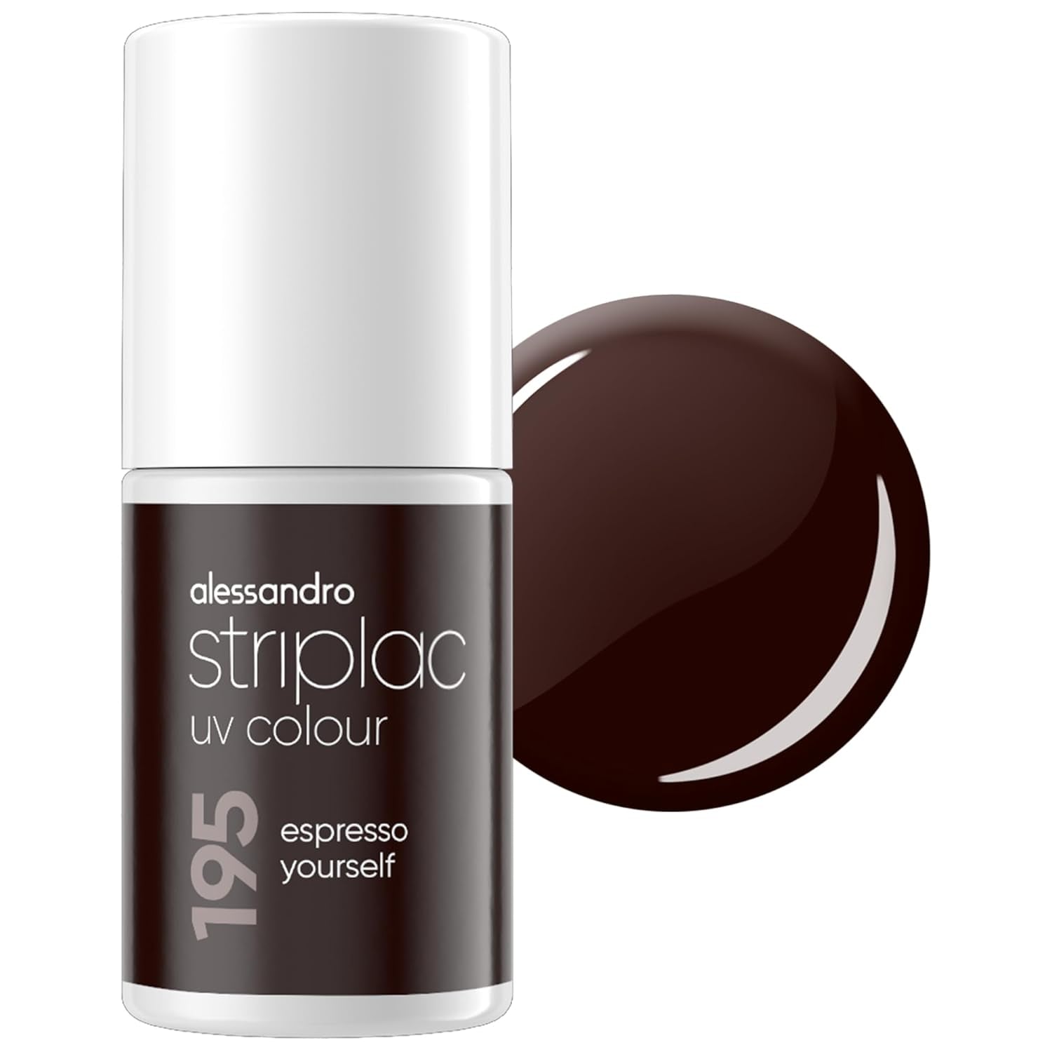 UV-neglelak alessandro Striplac Midnight Black – Delikat og langtidsholdbar – Nem fjernelse takket være peel-off fjernelsesteknologi – Vegansk og grusomhedsfri – 8 ml