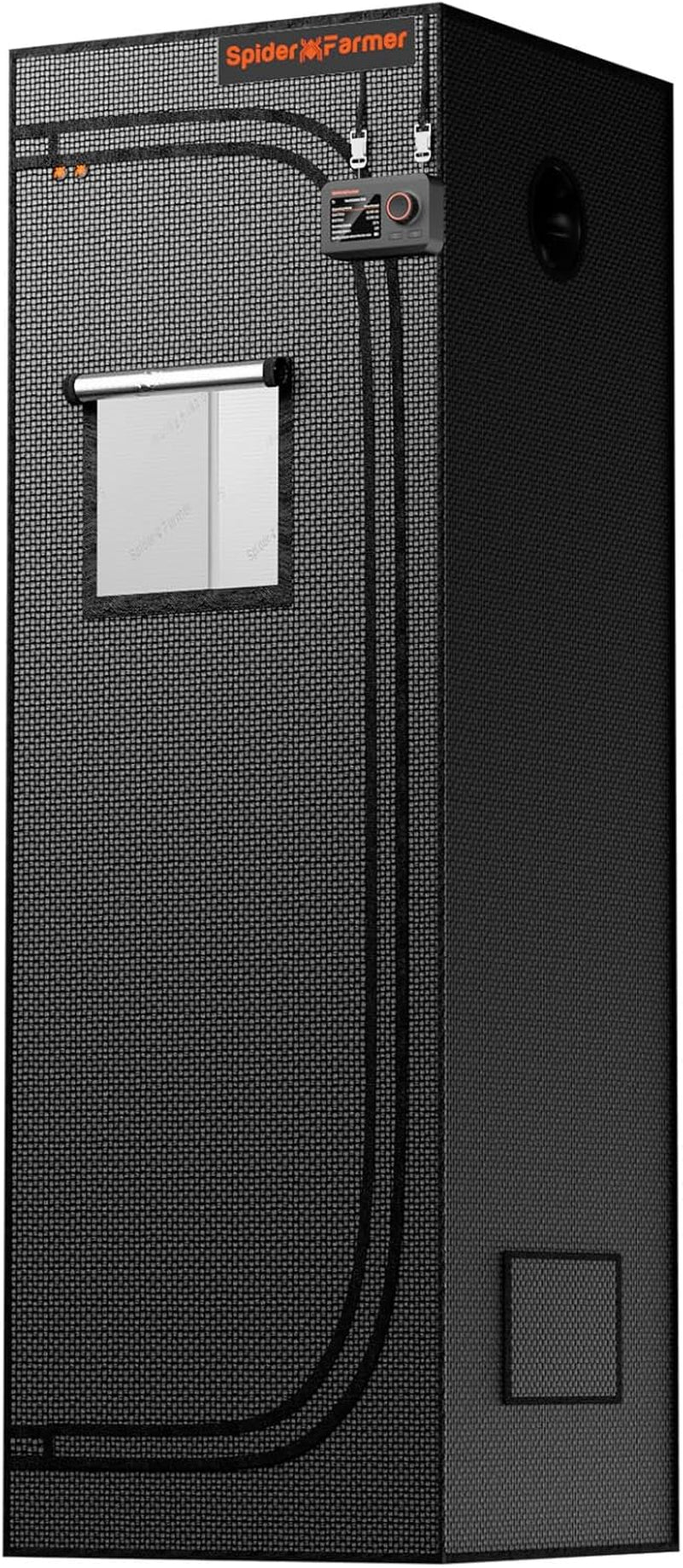 Spider Farmer Pro 70x140x200cm voksetelt med rulledør, observationsvindue, aftageligt gulvpanel, Mylar 2000D stof, til indendørs hydroponics med SF4000, G4500, SE4500