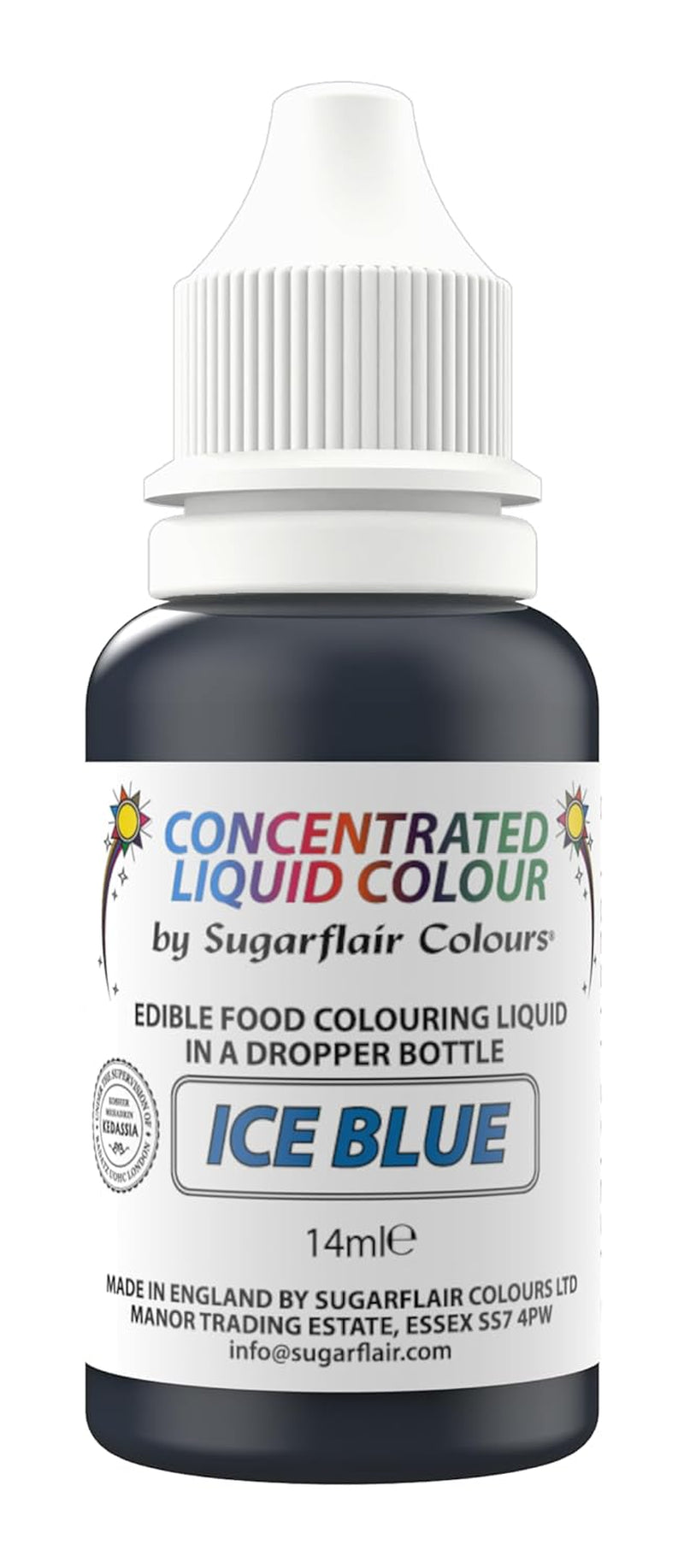 Colorant alimentar lichid comestibil cu picături Sugarflair, verde primăvară - Colorant alimentar pentru pastă de zahăr, cremă de unt - Poate fi folosit cu aerograful - 14 ml