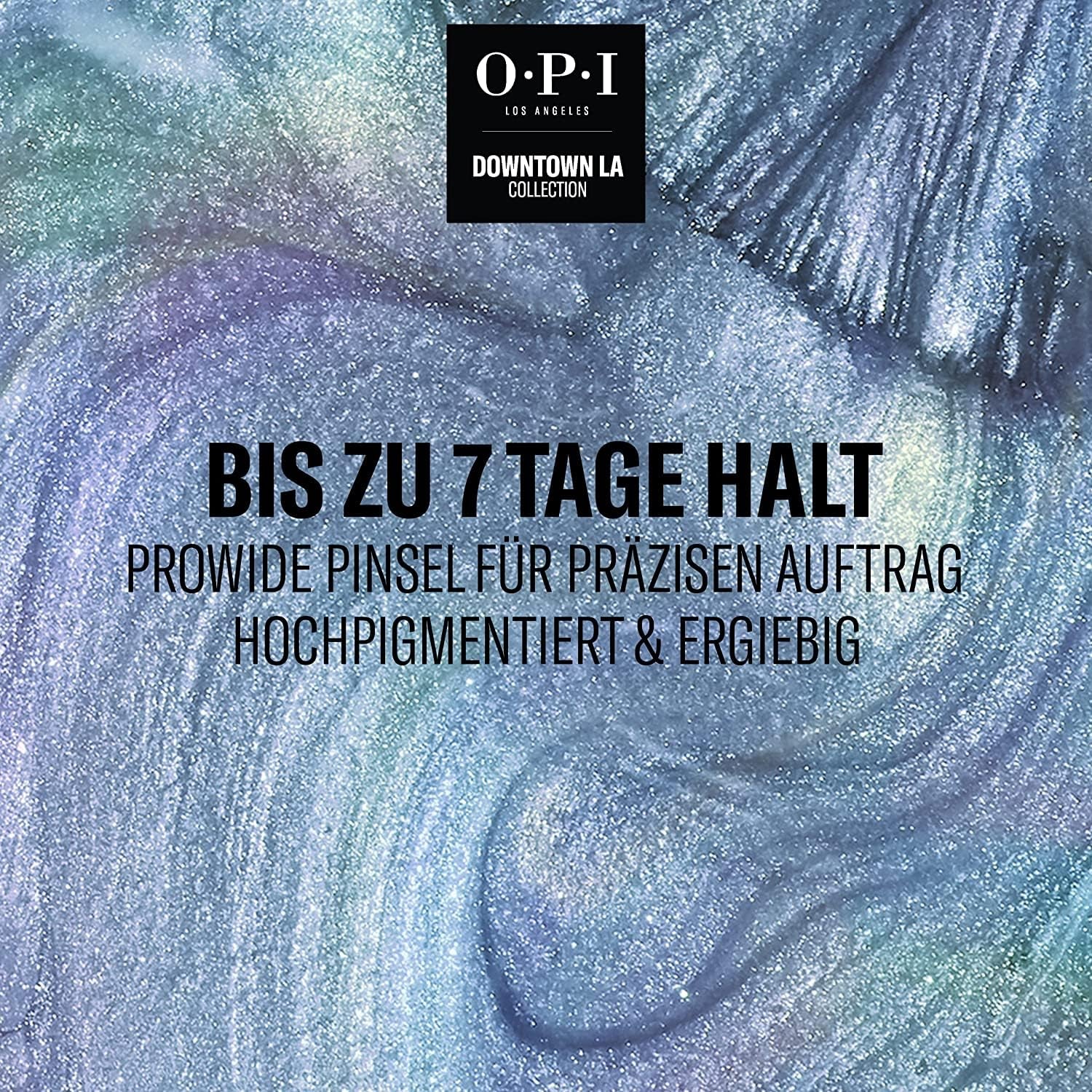 Oja OPI Nail Lacquer în nuanțe de albastru și verde – Oja cu uscare rapidă, rezistentă la ciobire și de lungă durată – durează până la 7 zile – cu pensulă ProWide extra-lată