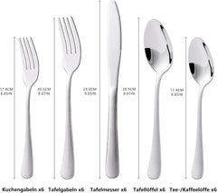 Kitchenboss set tacâmuri 6 persoane: Set de tacâmuri 20 sau 30 de piese Bucatarie Naty Shop
