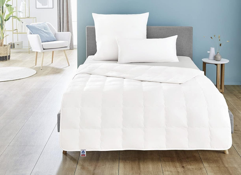 Irisette quilt wash-silk - Made in Germany - Cuvertură din 60% mătase sălbatică, 40% bumbac, Incl. sac de depozitare, 135 X 200 Cm, certificat Oeko-Tex Plapumi si pilote Naty Shop