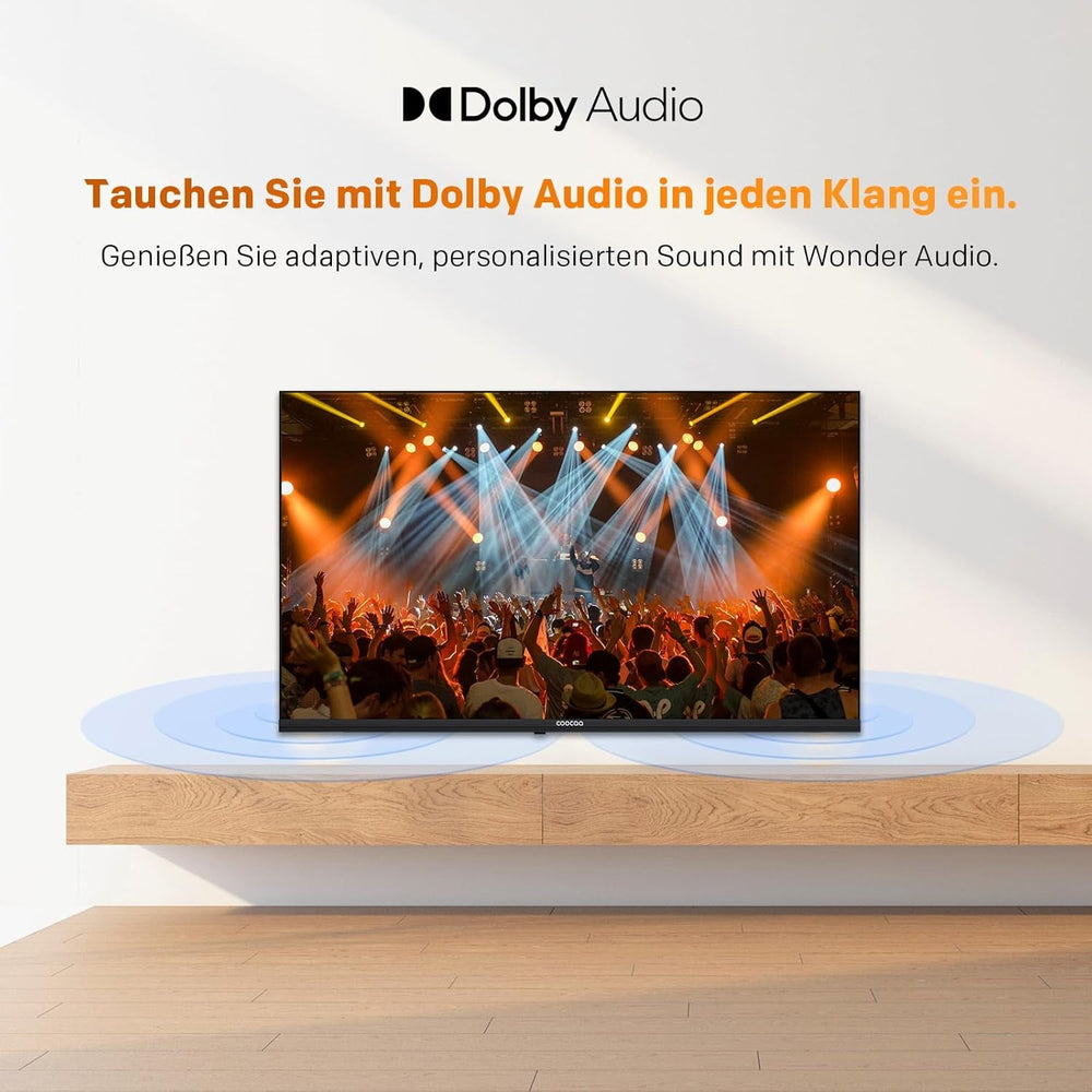 Televizor inteligent coocaa QLED 32 inch, 80 cm, televizor QLED compatibil cu Google TV, HDR10, Dolby Audio, Bluetooth 5.1, EyeCare, Google Cast, tuner triplu (DVB-T/T2/C/S/S2, CI+), 32CGQG40Z, model 2026