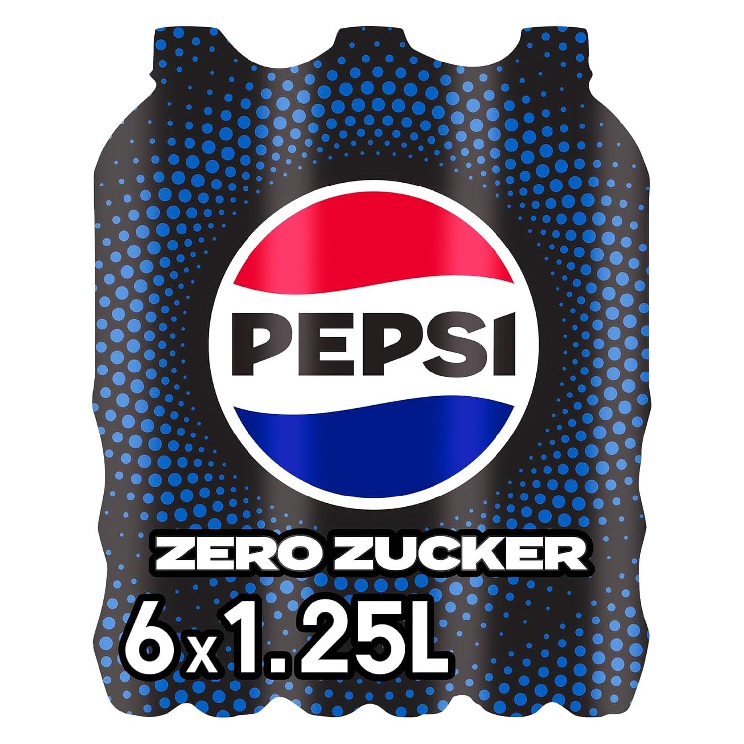 Pepsi Zero Sugar, Sodavand uden sukker, koffeinholdig cola, sæt 6 x 1,25 liter Alkoholfri drikke Naty Shop