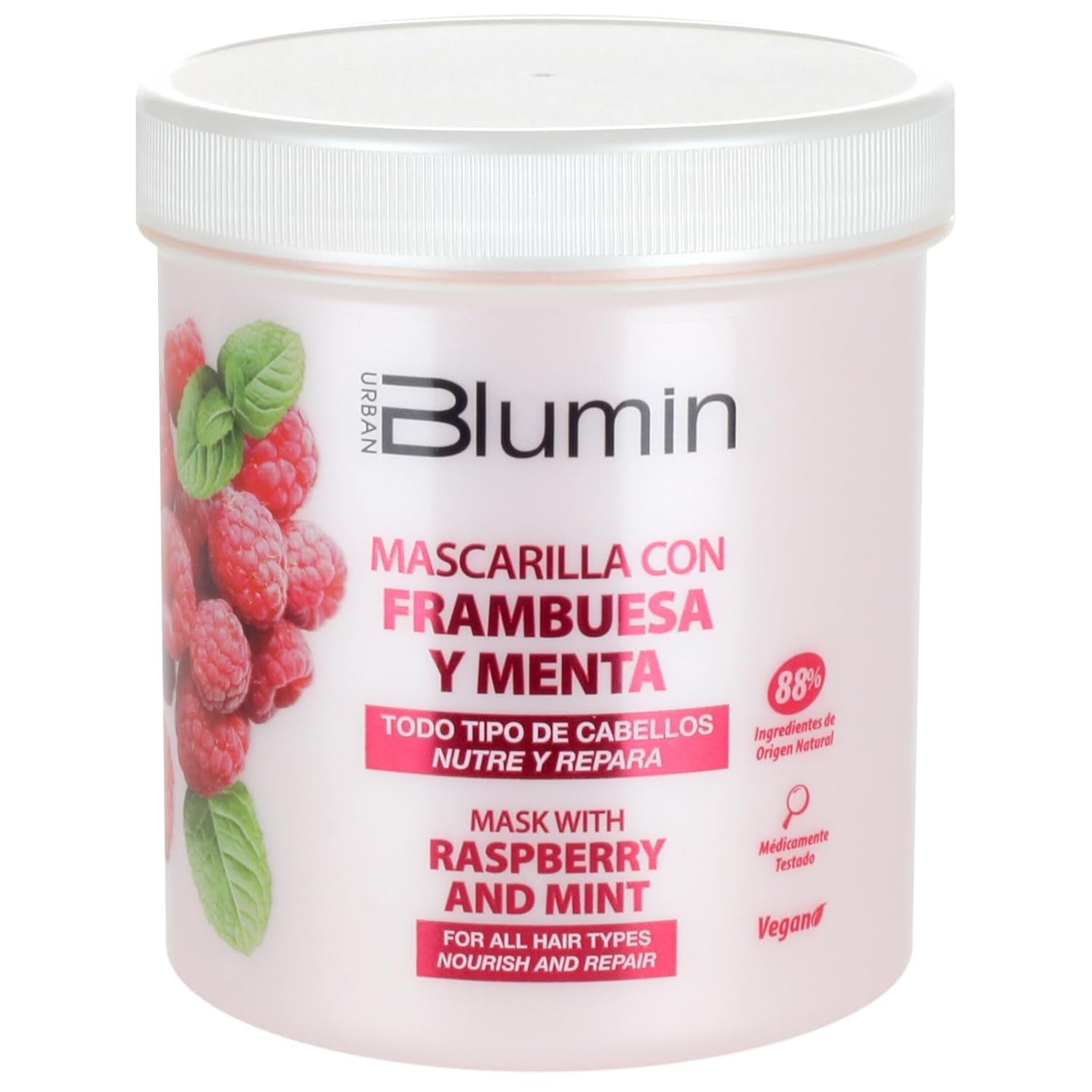 Mască de păr cu ulei de zmeură și mentă Urban, 700 ml Masca de par Naty Shop Titlu implicit