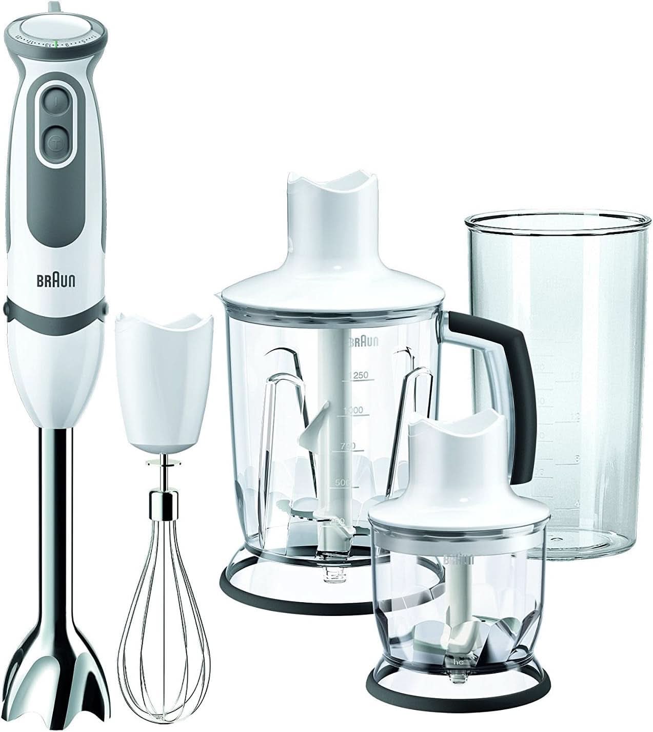 Braun Multiquick 5 Vario MQ 5000 Standmixer | 750 W | Easyclick System | Powerbell-teknologi | 21 Geschwindigkeitstufen | Mixen Und Pürieren Mor og barn Naty Shop Single Inkl. Schneebesen, Zerkleinerer, Standmixer