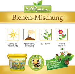 NL Chrestensen Large Bucket - Et paradis for alle insekter, biegræsgange, bivenlig blomsterfrøblanding, flerfarvet