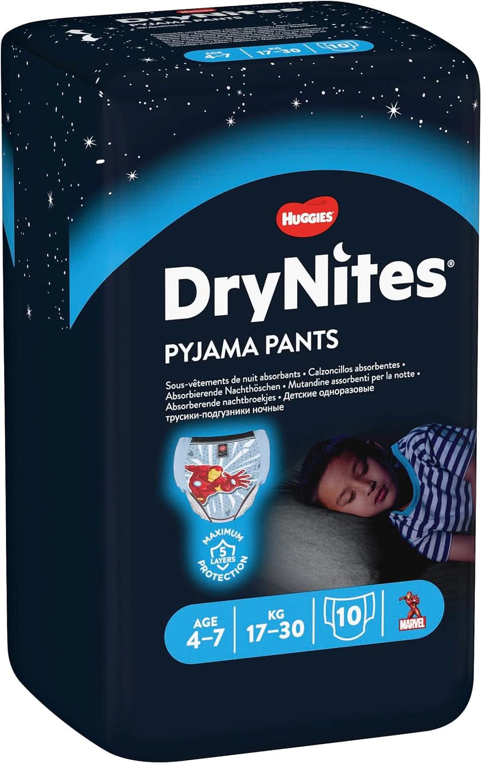 HUGGIES Drynites natbleer, til drenge 4-7 år (17-30 kg), 30 stk. Naty Shop