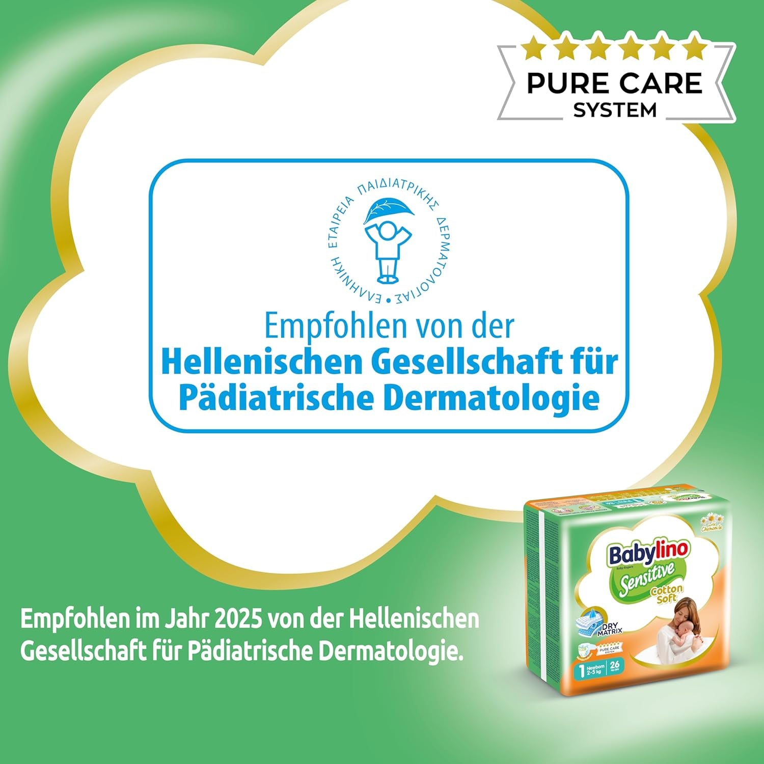 Følsomme babybleer, str. 1, nyfødt (2-5 kg), 26 stk