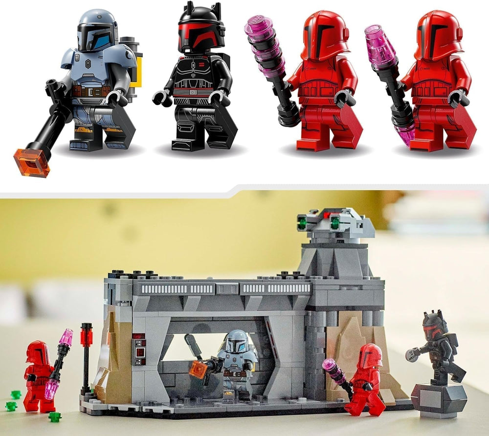 LEGO Star Wars: Mandalorian-duellen mellem Paz Vizsla og Moff Gideon, samlerobjekt til byggelegetøj til børn, gaveidé til kreative drenge og piger over 7 år, Mandalorian-legetøj 75386 Byggesæt Beuche den LEGO-Store