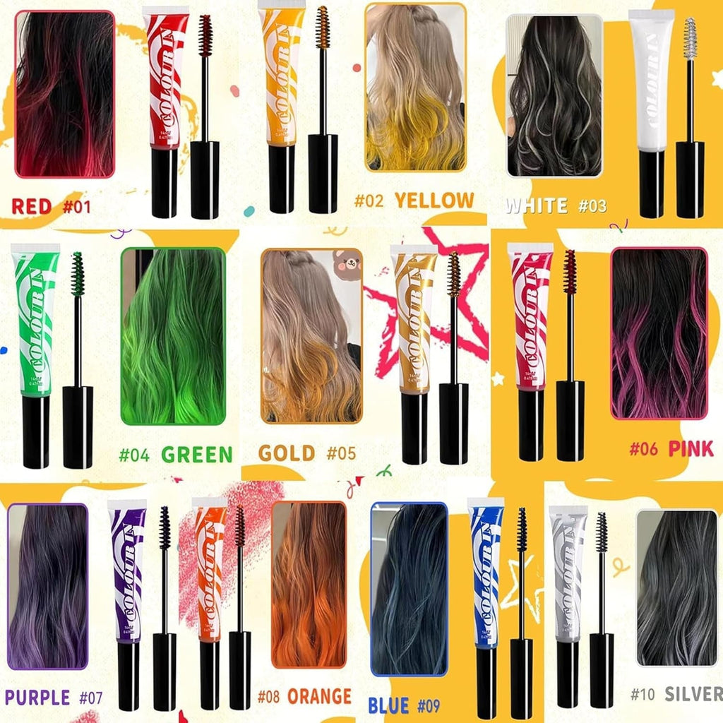 Vopsea de păr temporară verde - 14ml Vopsea de păr Cretă de păr, Vopsea de păr verde lavabilă Stick, Culoare instantanee cretă de păr, Vopsea de păr cretă Carnaval pentru Crăciun Halloween, Carnaval, Cosplay Vopsea pentru par Naty Shop