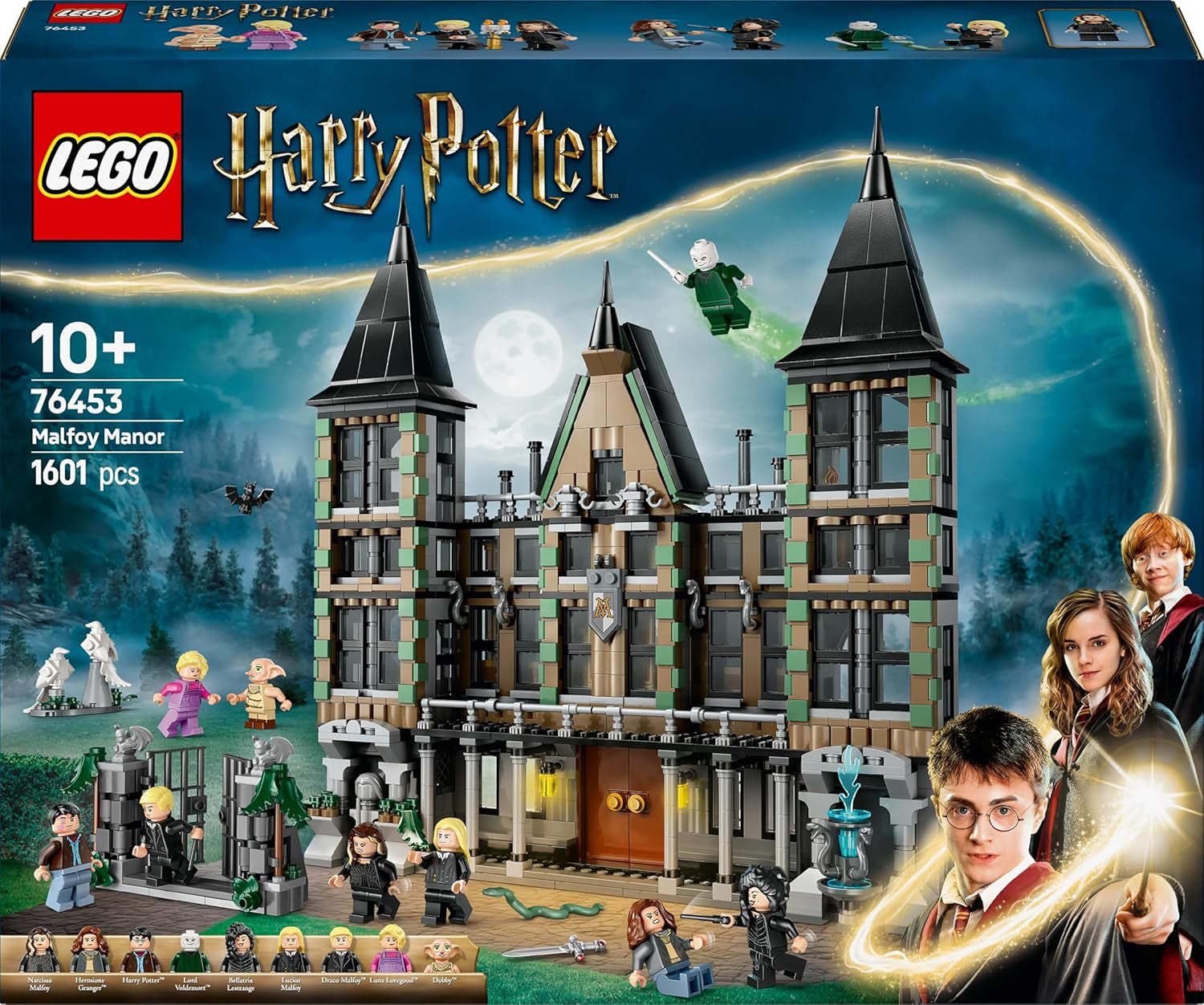LEGO Harry Potter Malfoy Family Country Estate, fantastisk legetøj at samle og vise frem, gave til drenge, piger og fans af troldmandsverdenen, gaveide med 9 minifigurer 76453 Byggesæt Besuche den LEGO-Store