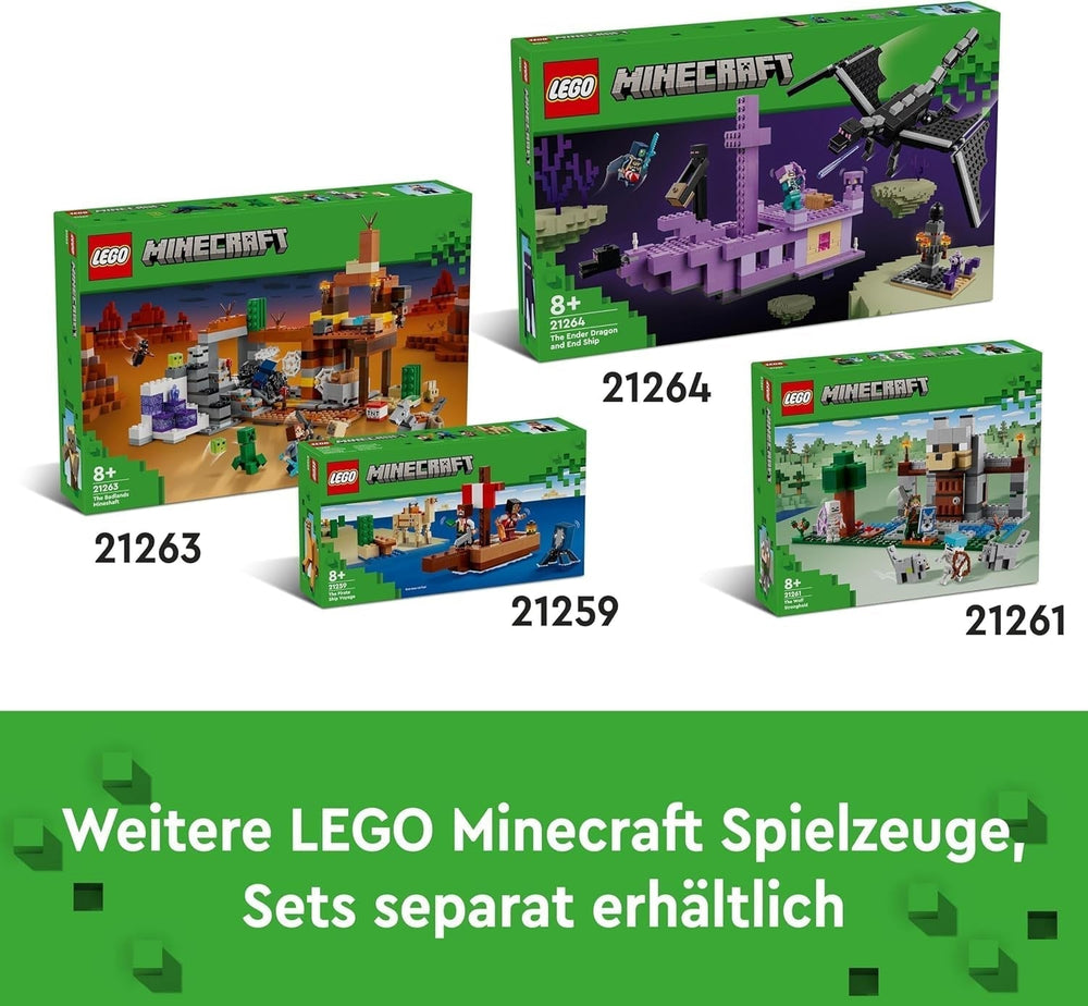 LEGO Minecraft Badlands Mine Videospil Minelegetøjssæt til drenge og piger i alderen 8+ Sjov byggeklodser Eventyrsæt Fødselsdagsgave 21263 Byggesæt Besuche den LEGO-Store