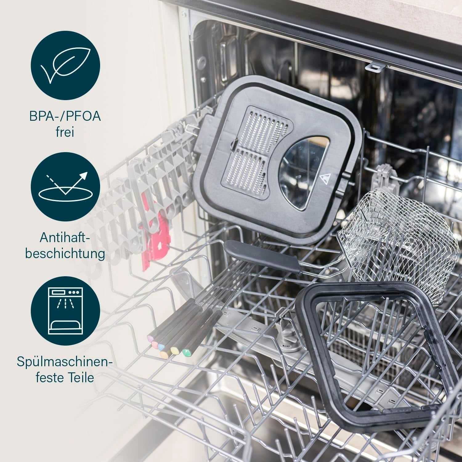 Princess 182611 Mini Fondue Frituregryde - Hurtig opvarmning - Lugtfilter - 1,2 liters kapacitet, sølv Hvidevarer Naty Shop