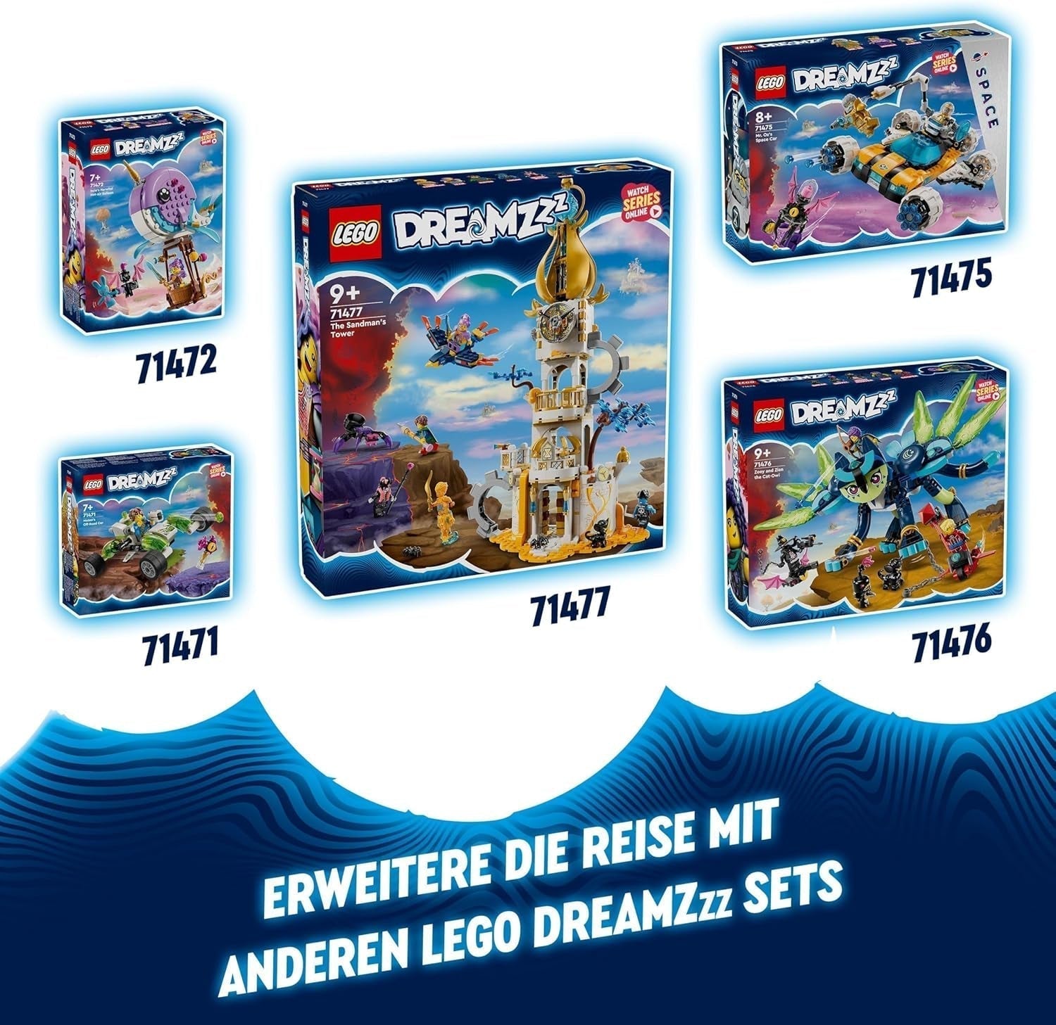 LEGO Dreamzzz 2-i-1 Mr Oz's rumbuggy legetøjsbil eller rumfærgesæt indeholder Mr Oz, Albert og Jayden minifigurer, rumgave til børn 8+ 71475 byggesæt Besuche den LEGO-Store