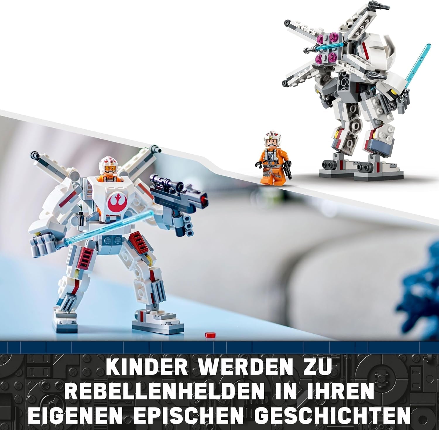 LEGO Star Wars Luke Skywalkers X-Wing Mech, samlelegetøjsklodser, actioneventyr, gaveidé til kreative drenge og piger i alderen 6+ 75390 Byggesæt Besuche den LEGO-Store