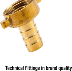 Racord furtun din alamă Gardena, 2 piese: Racord din alamă de înaltă calitate, filet de 26,5 mm (G 3/4 inch), pentru furtunuri de 13 mm (1/2 inch) (7140-20)