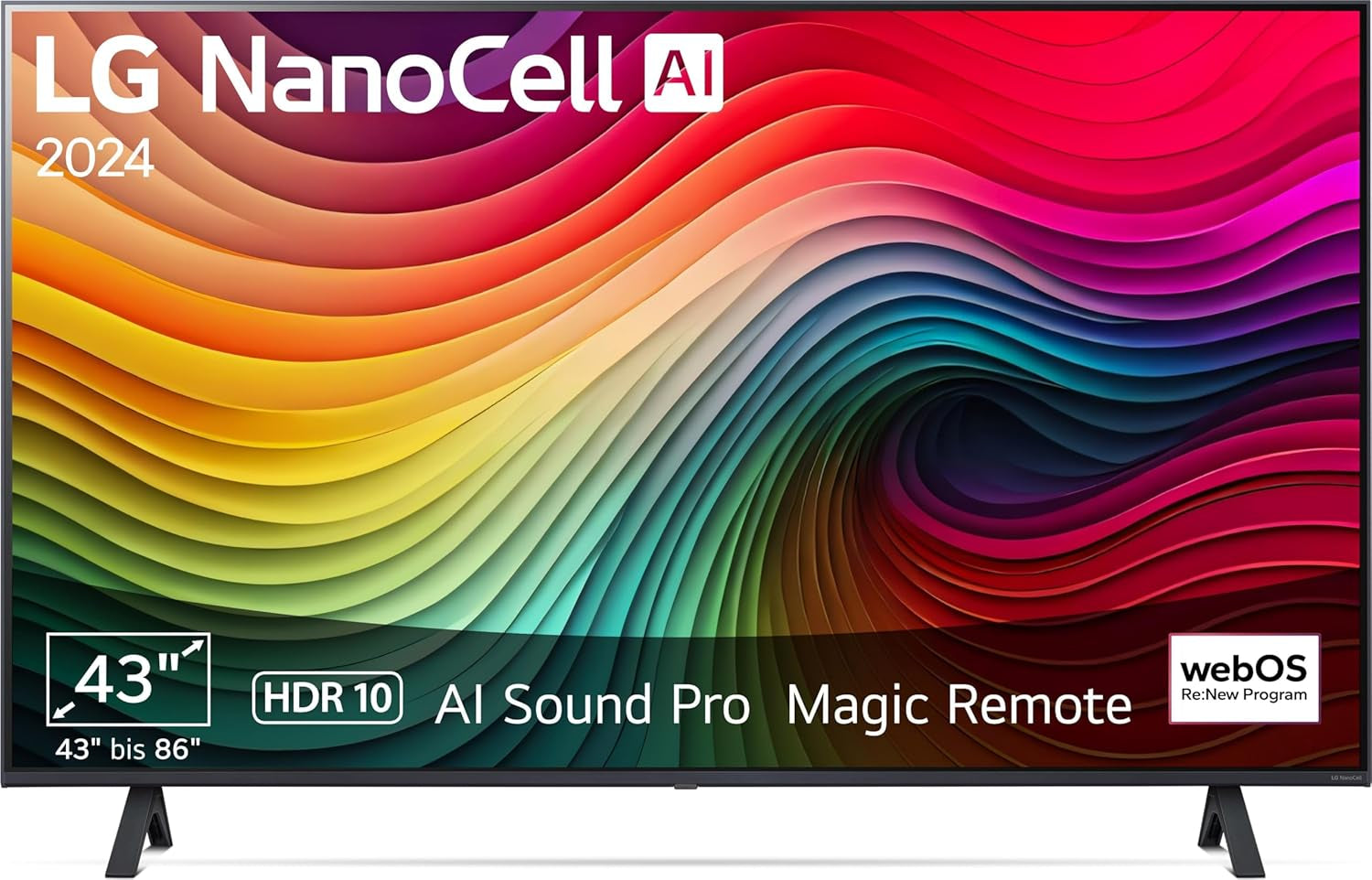 Televizor LG 43NANO80A6B, 43 inch (109 cm), 4K NanoCell AI TV (procesor α7 Gen8 4K AI, webOS 25, 60Hz) [Anul modelului 2025]