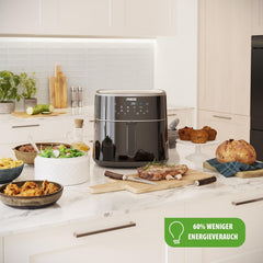 Princess Digital Hot Air Fryer - Variabel skålkapacitet - 8 liter maksimum - 6 forudindstillede programmer Hvidevarer Naty Shop
