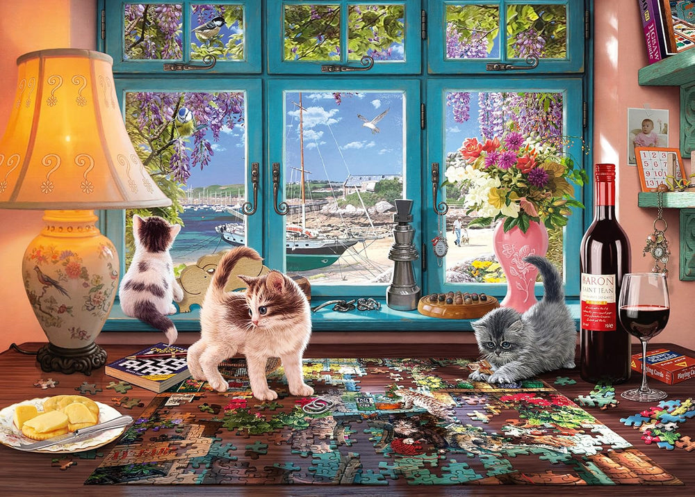 Schmidt Spiele 58344 Ved puslespilsbordet, 1000 brikker Puslespil Naty Shop